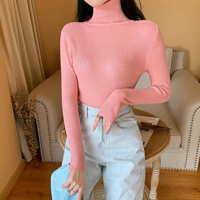 WW - Damen-Ripp-Turtleneck für elegante Raffinesse
