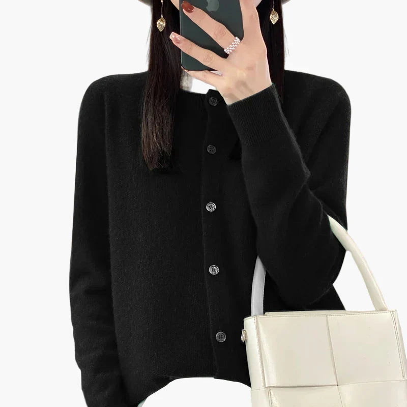 WW | Klassische Strickjacke Cardigan - Eleganter Alltags-Style für Büro & Freizeit