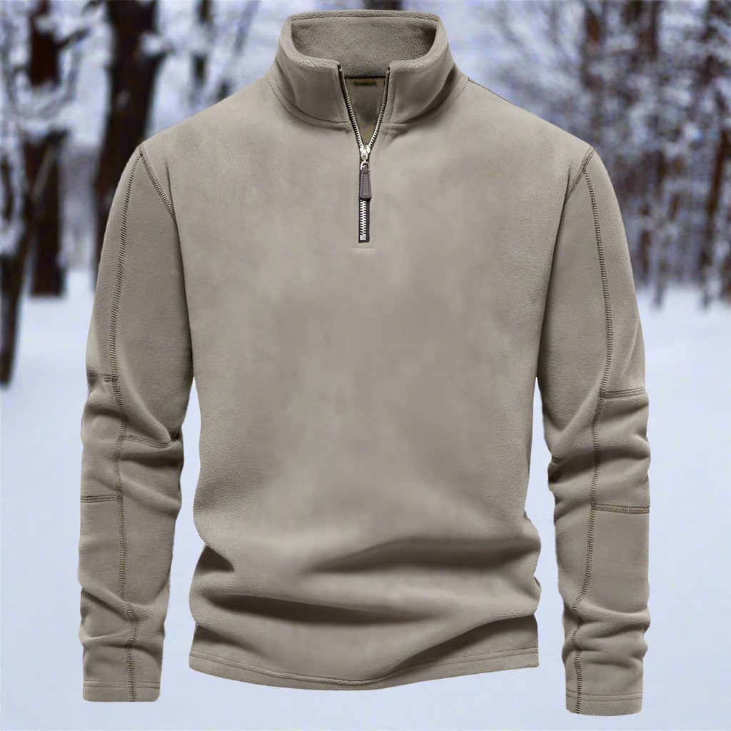 WW | Quarter-Zip Fleece Pullover Soft and Warm Long-Sleeved Casual Fit