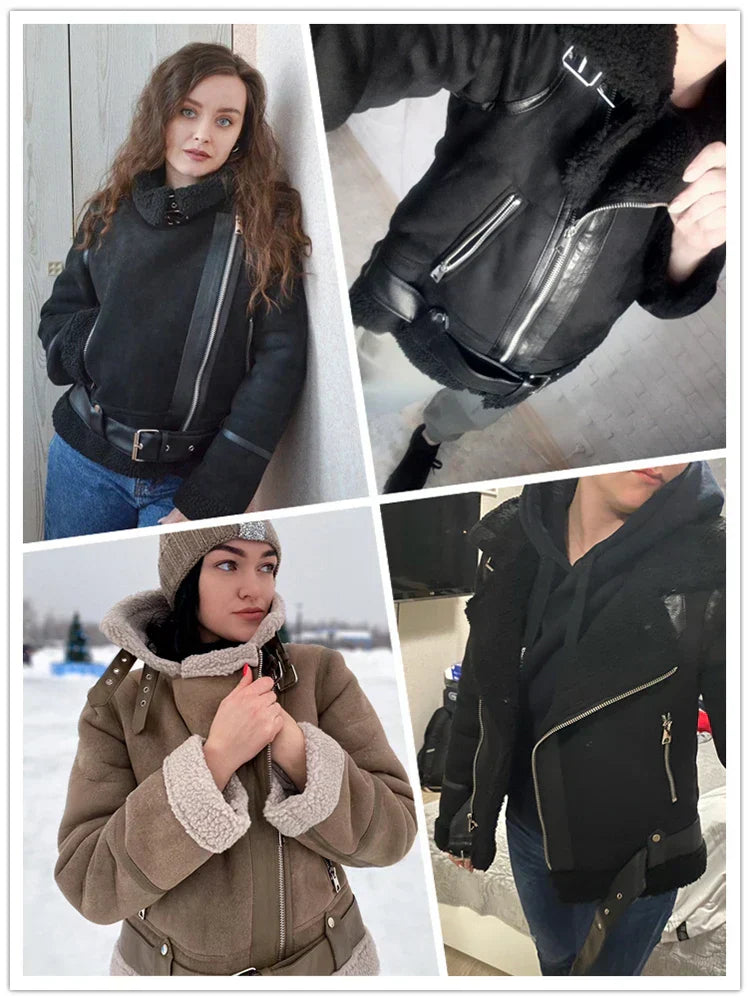 WW - Dicke Warme Wildlederjacke