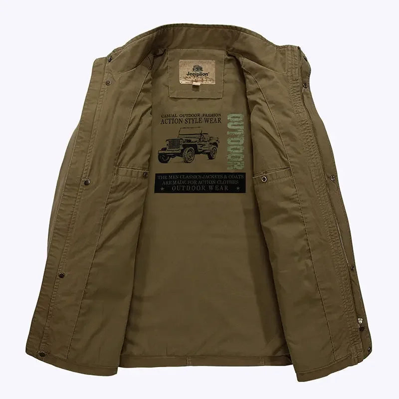WW | Freizeitjacke mit Stehkragen und Mehrfachtaschen - Lässige Übergangsjacke für Alltag und Outdoor