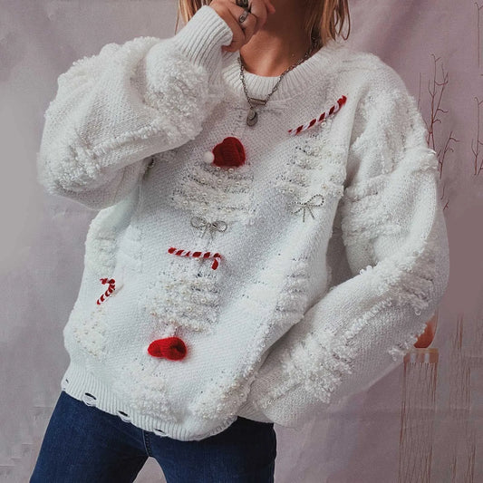 WW - Ugly Christmas Sweater - Women's Winter Sweater with Christmas Theme