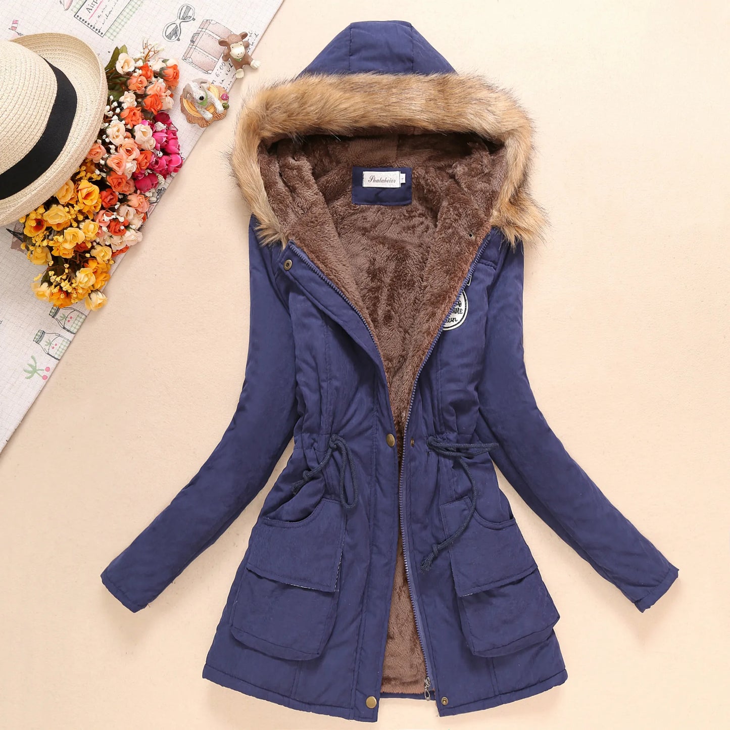 WW | Warm gefütterte Winterjacke mit Kapuze für Frauen