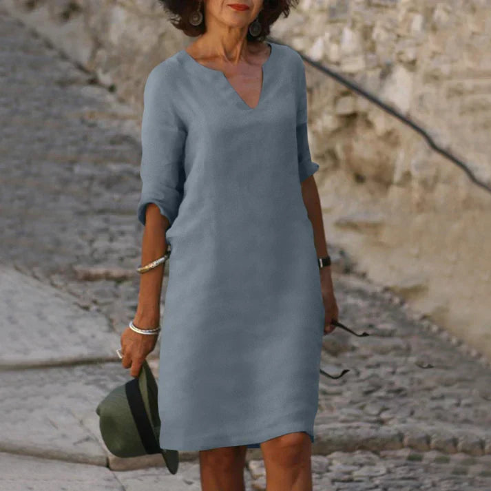WW | Elegantes Sommerkleid mit V-Ausschnitt
