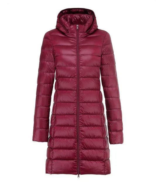 WW | Lange leichte Daunenjacke