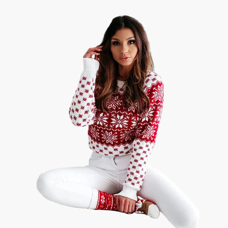 WW | Winter Pullover Scandinavian Pattern - Fashionable Christmas and Casual Knit Sweater