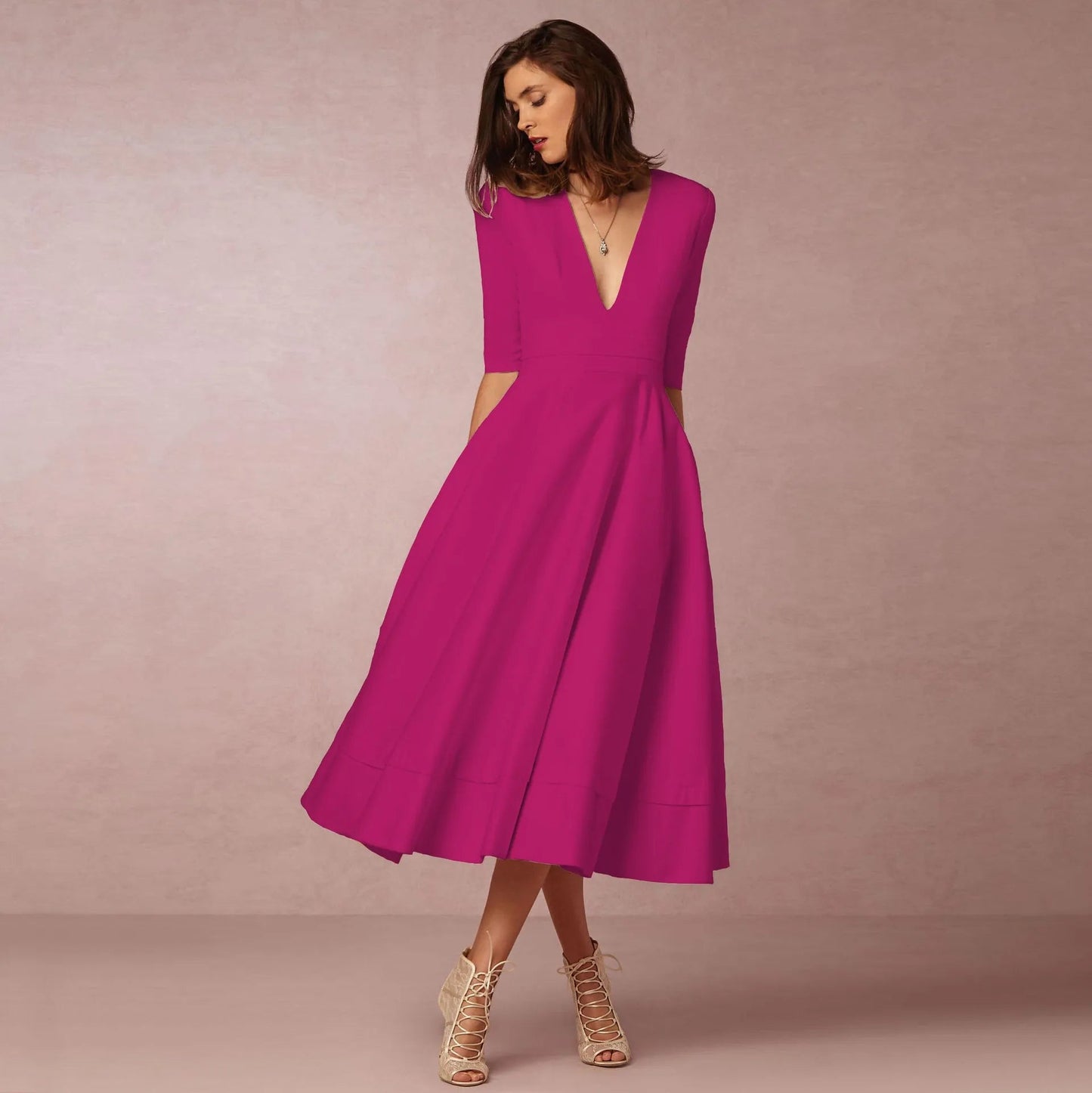 WW | Elegante Lange Damenkleid