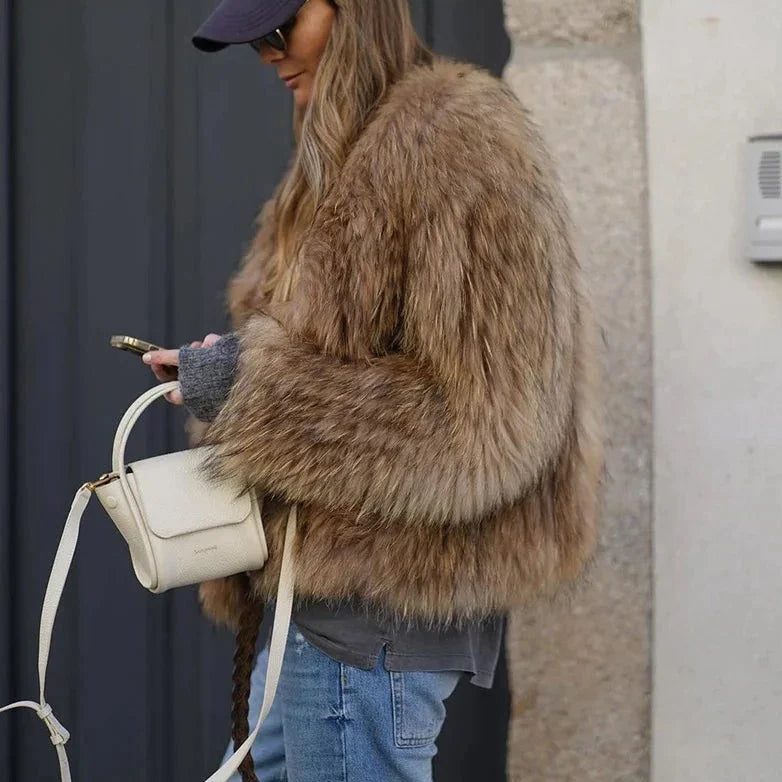 Women's Plush Faux Fur Jacket