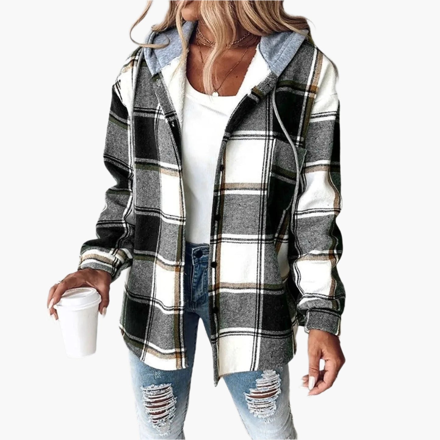 WW | Karierte Freizeitjacke mit Kapuze - Lässiger Herbst- und Winterstil