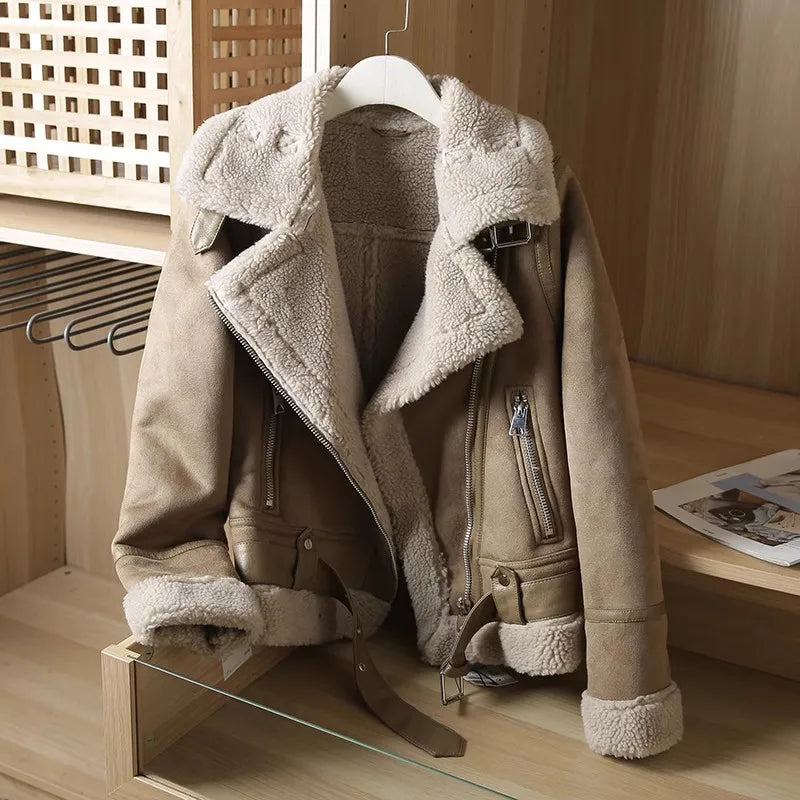 WW - Dicke Warme Wildlederjacke