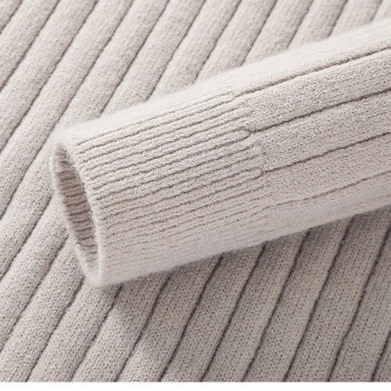 WW | Strickpullover mit Stehkragen und Halbreißverschluss - Eleganter Freizeit- und Business-Look