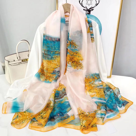 WW | Seidenschal Mit Elegantem Design Und Weicher Textur Für Kalte Tage Stil