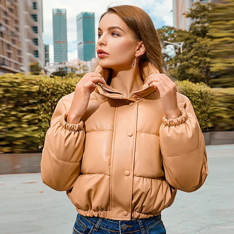 WW | Quilted Leather Jacket for Women