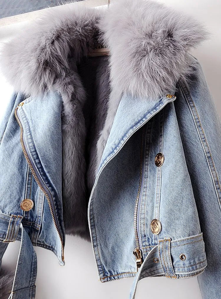 WW | Jeansjacke mit Warmem Kunstfell