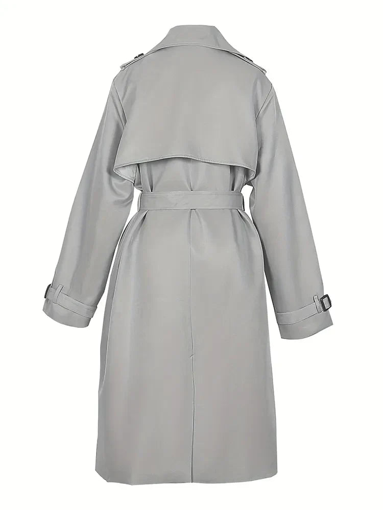 WW | Long Solid Women's Trench Coat