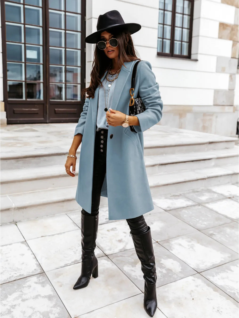 WW | Coat - Wool Blend - Tailored Fit - Button Closure - Classic Design