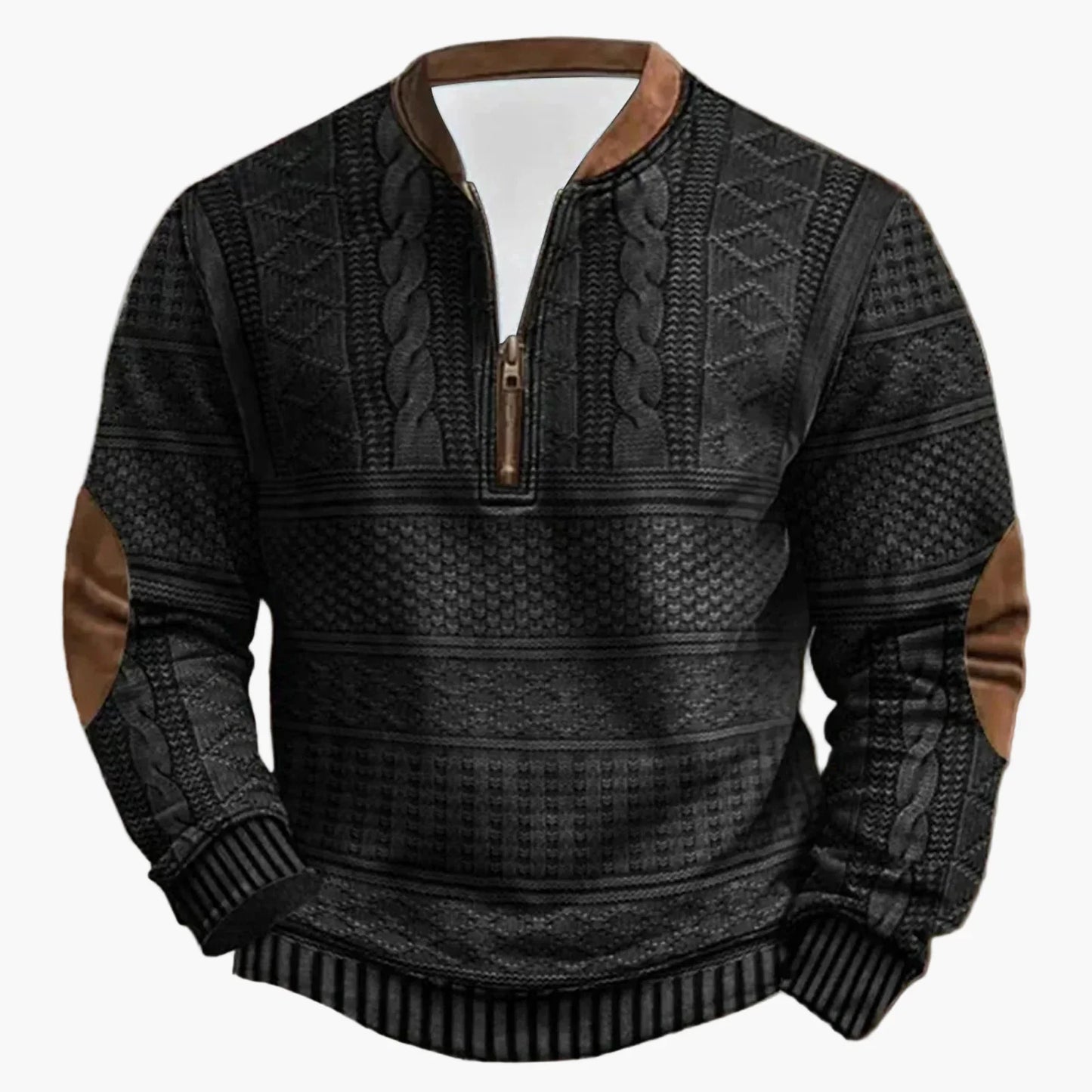 WW | Outdoor Casual Pullover mit Stehkragen und Zipper - Modischer Freizeit-Sweater für Alltag und Freizeit