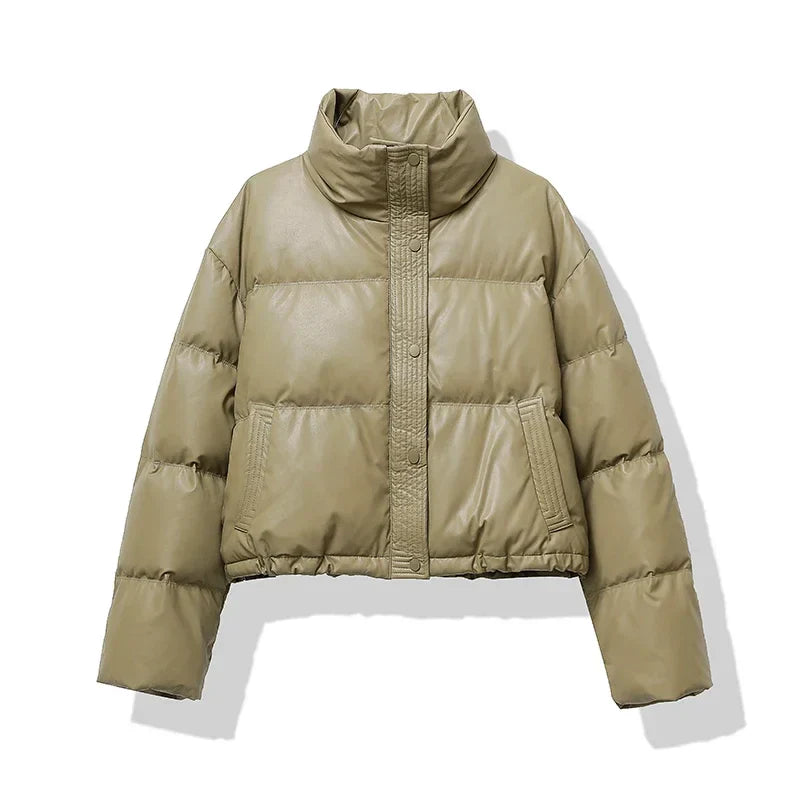 WW | Puffer Jacket with Stand-Up Collar and Short Quilted Design