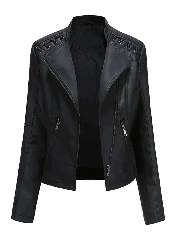WW | Elegante Bikerjacke aus Leder