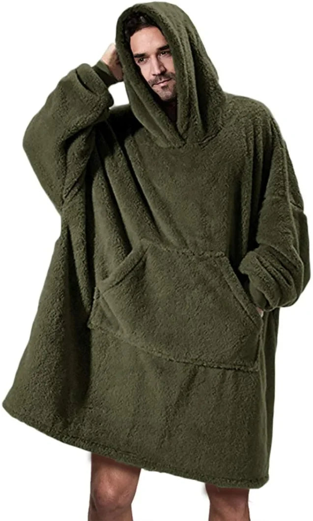 WW | Übergroßer Flanell-Decken-Hoodie für Männer & Frauen