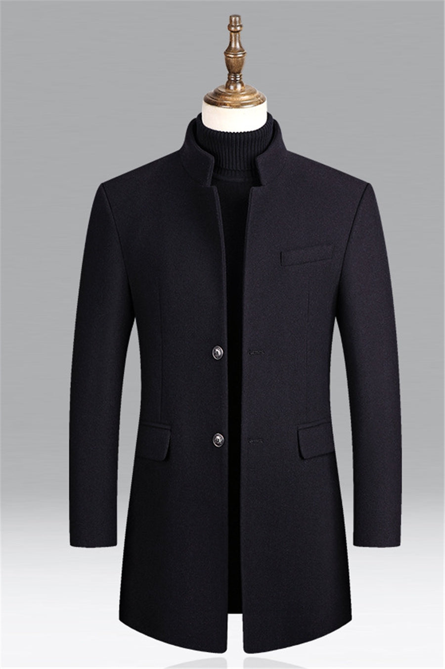 WW | Men's Formal Stand-Up Collar Coat