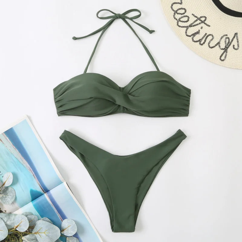 WW | Sexy Bikini mit Push Up Frauen Badebekleidung Frauen Badeanzug Mädchen Bikiniset Schwimmen Badehosen für Strandbekleidung Pool Sommer