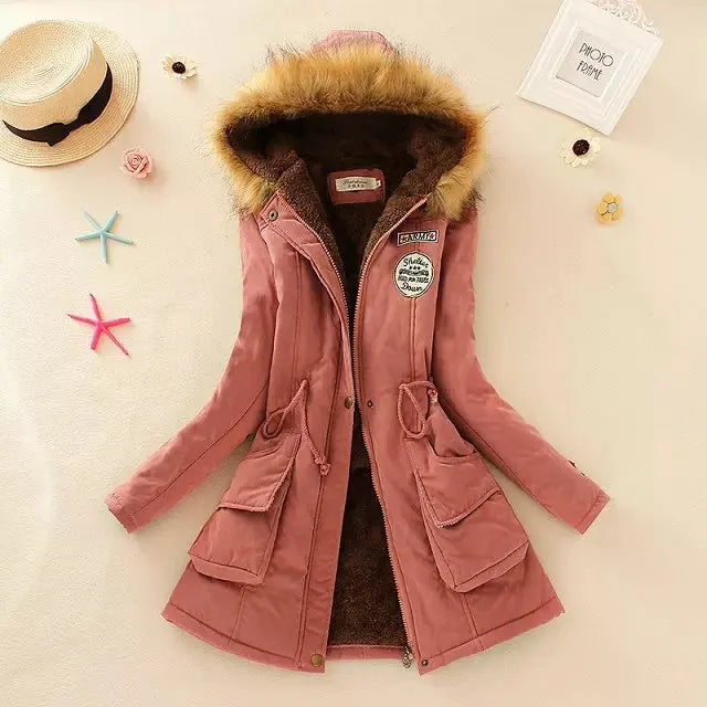 WW | Warm gefütterte Winterjacke mit Kapuze für Frauen