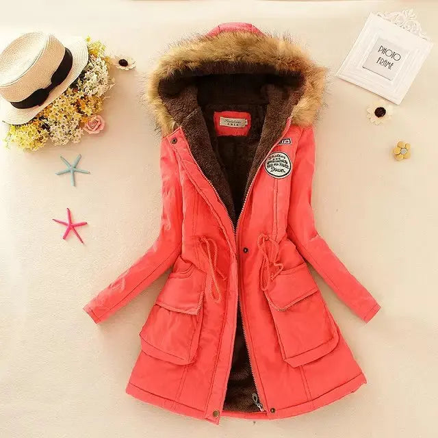 WW | Warm gefütterte Winterjacke mit Kapuze für Frauen