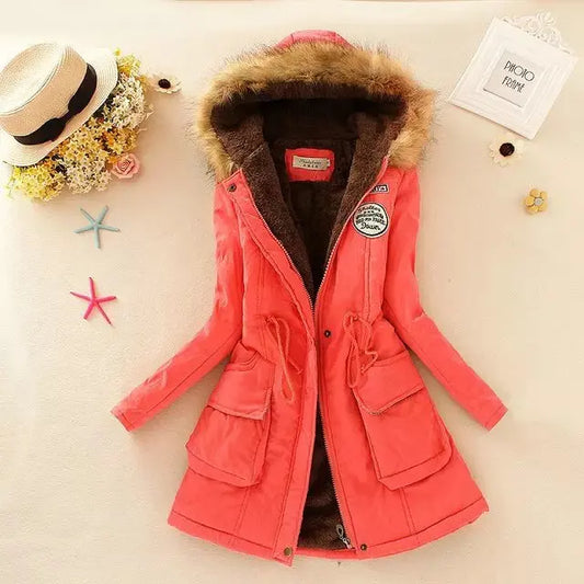WW | Warm gefütterte Winterjacke mit Kapuze für Frauen