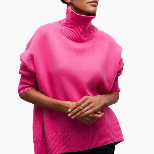 WW | Pullover mit Rollkragen und voluminösen Ärmeln - Eleganter Style für Alltag und Büro