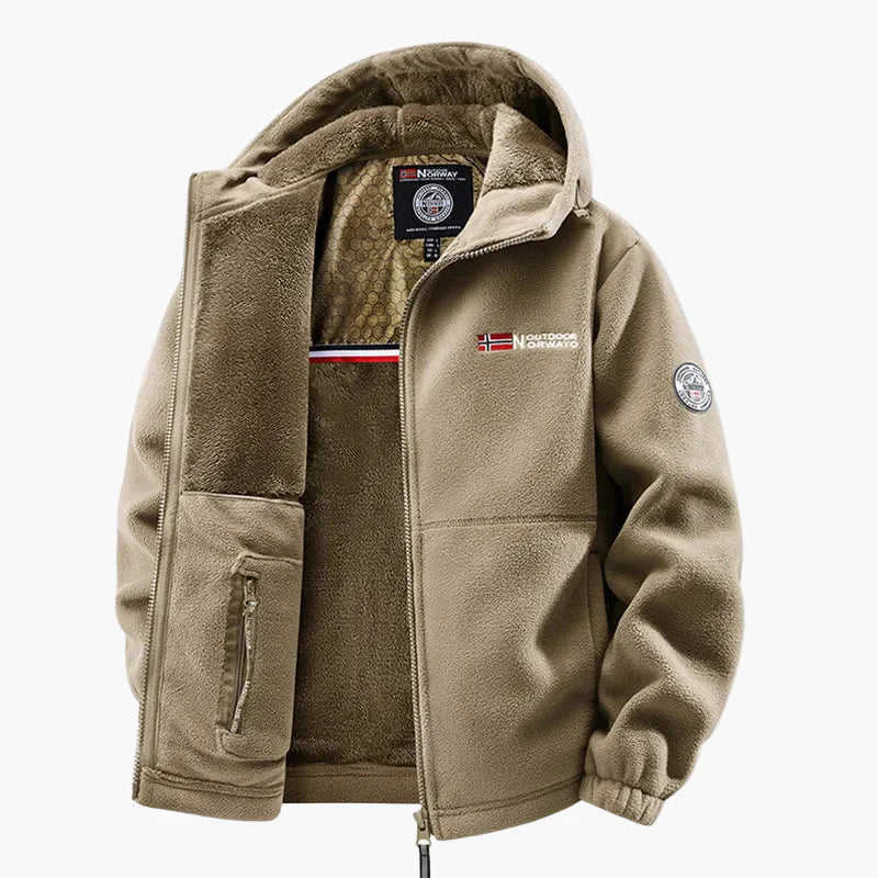 WW | Outdoor Fleecejacke mit Kapuze - Skandinavischer Stil für Winter & Freizeit