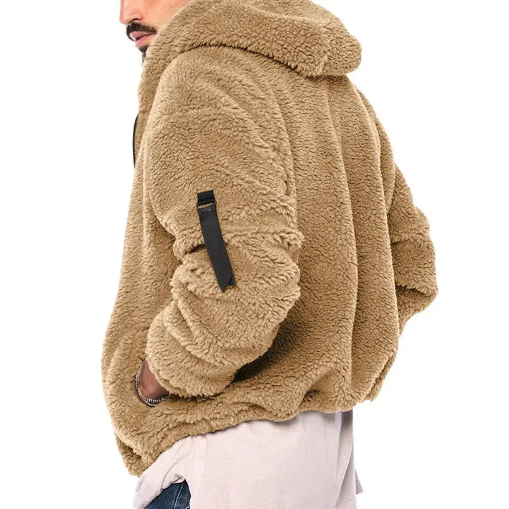 WW | Cozy men's fleece jacket with zip and hood