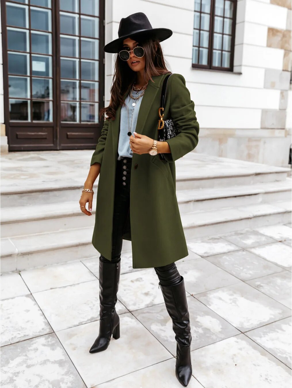 WW | Coat - Wool Blend - Tailored Fit - Button Closure - Classic Design