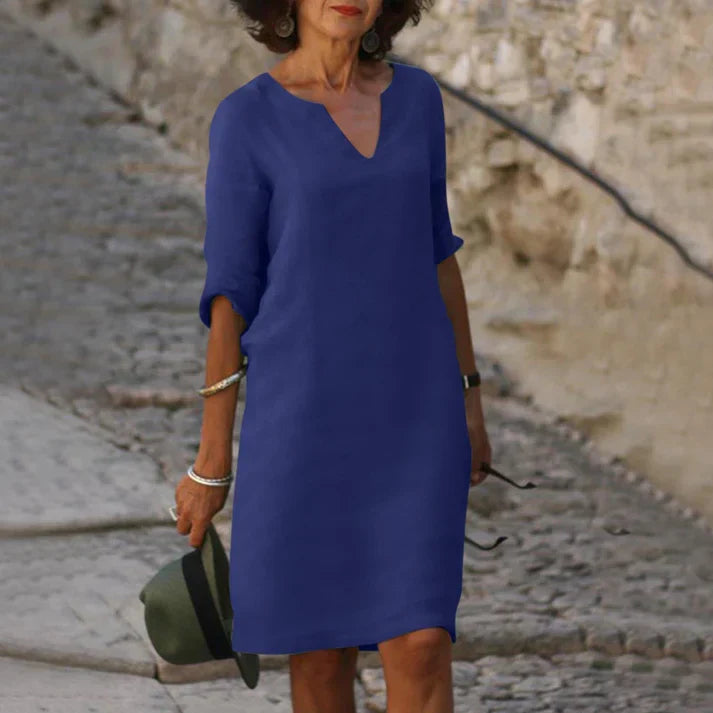 WW | Elegantes Sommerkleid mit V-Ausschnitt