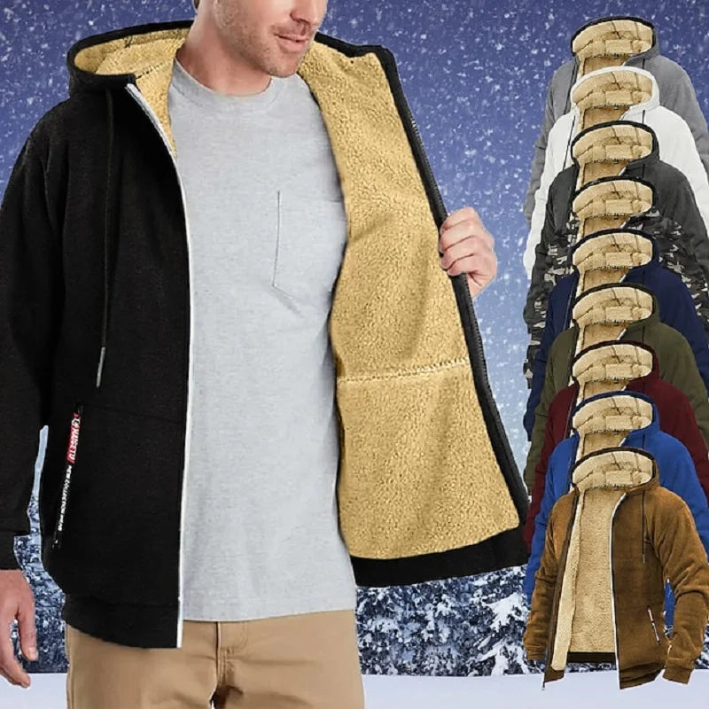 WW | Warme Winterjacke für Männer mit Kapuze Bequeme Outdoorjacke