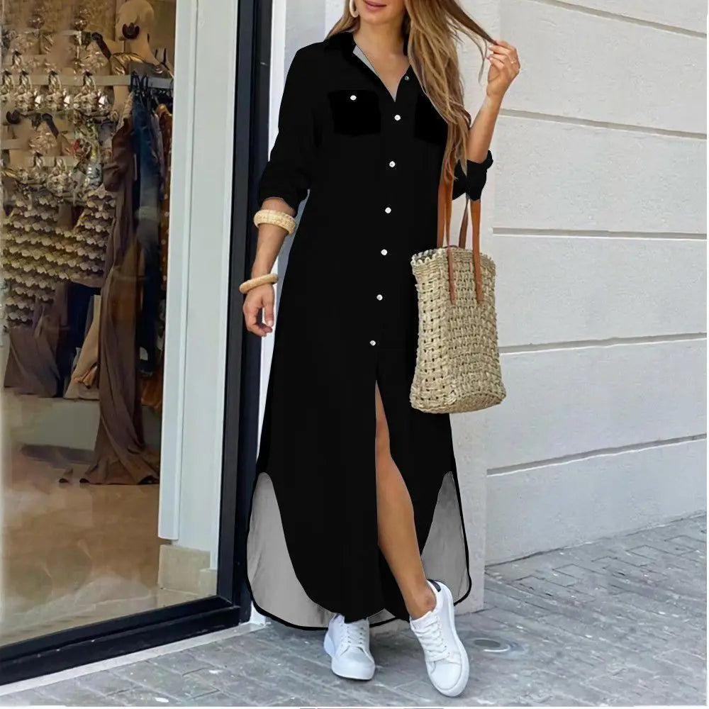 WW | Langes lässiges Hemdkleid