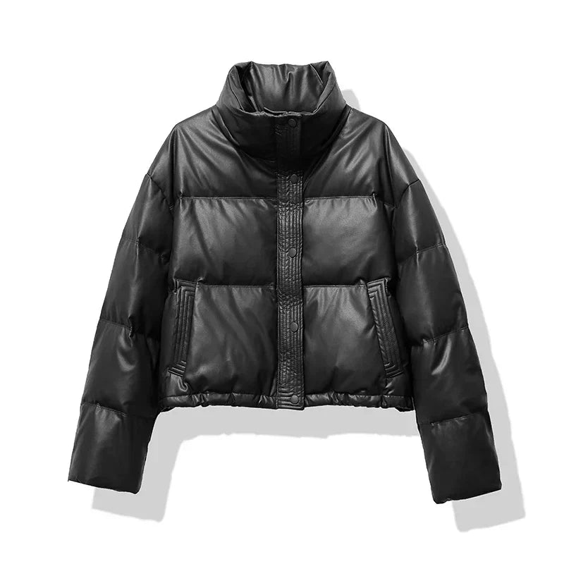 WW | Puffer Jacket with Stand-Up Collar and Short Quilted Design