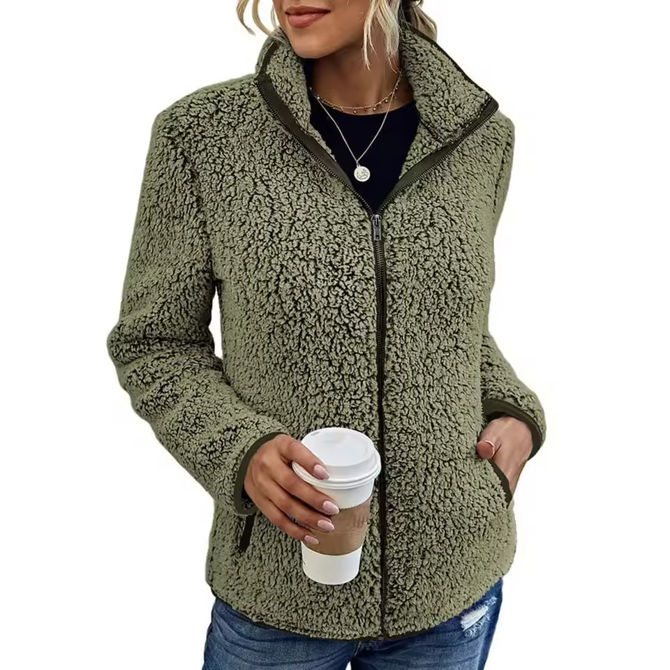 WW | Fleece Stand-Up Collar Jacket