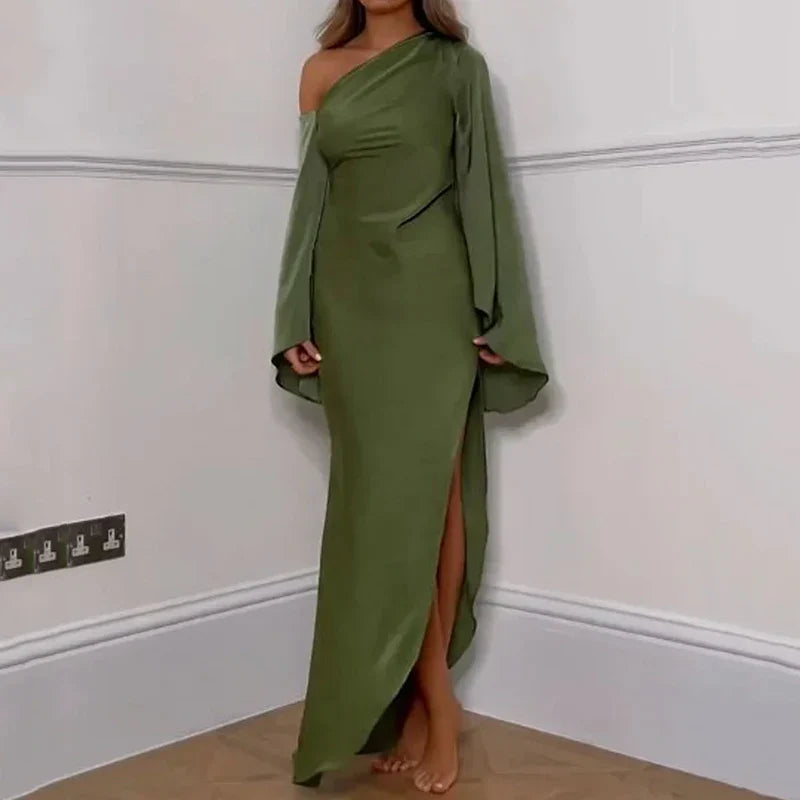 WW | Elegantes Langes Abendkleid In Grün