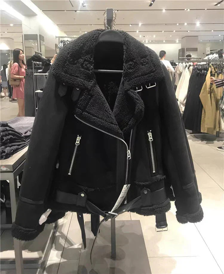 WW - Dicke Warme Wildlederjacke