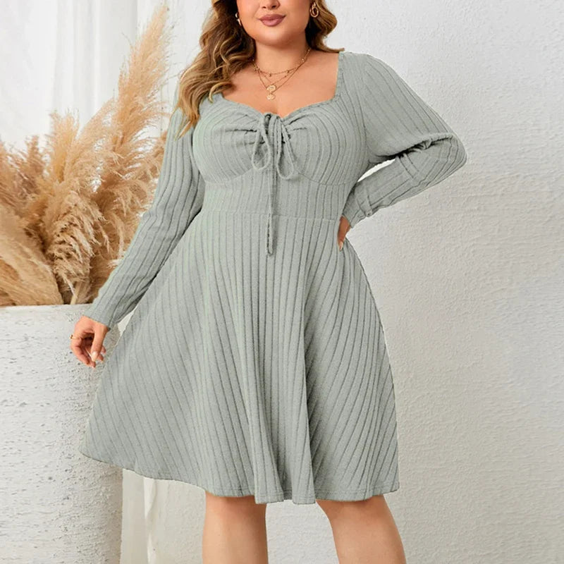 WW | Weiches Strickribbelkleid