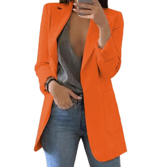 WW | Blazer Tailored fit Hip length Large pockets Open front