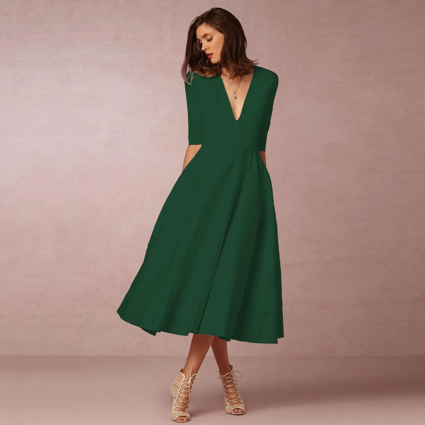 WW | Elegante Lange Damenkleid