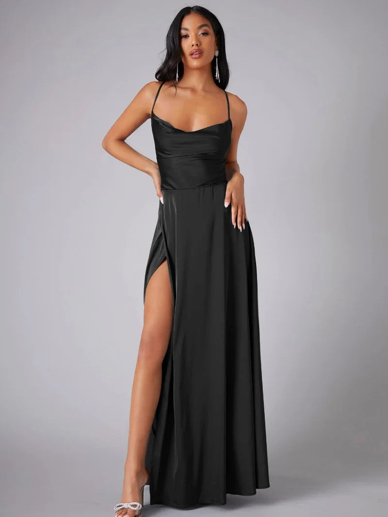 WW | Elegantes Maxikleid Aus Satin