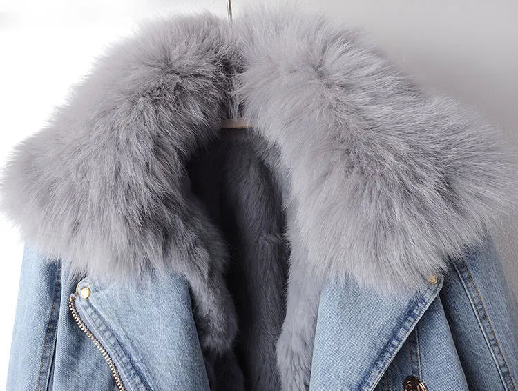 WW | Jeansjacke mit Warmem Kunstfell