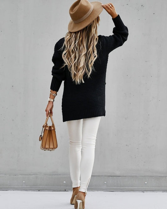WW | Strickpullover - Oversized Passform - Rundhalsausschnitt - Lange Ärmel - Weich und Bequem