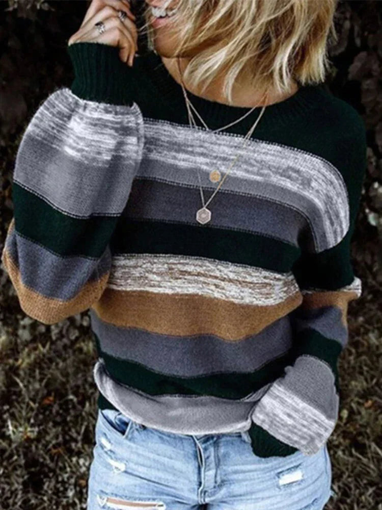 Striped knit sweaters