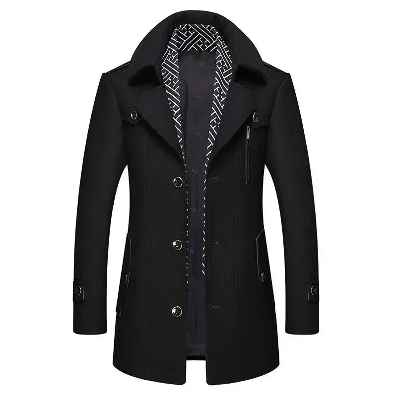 WW | Business Mantel Eleganter Winter Langjacke Klassisch Modern Freizeit
