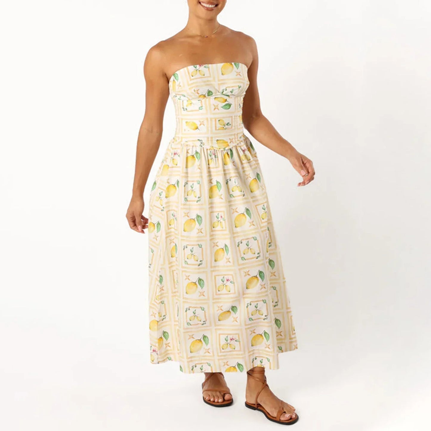 Sorrento Lemon Maxi Dress