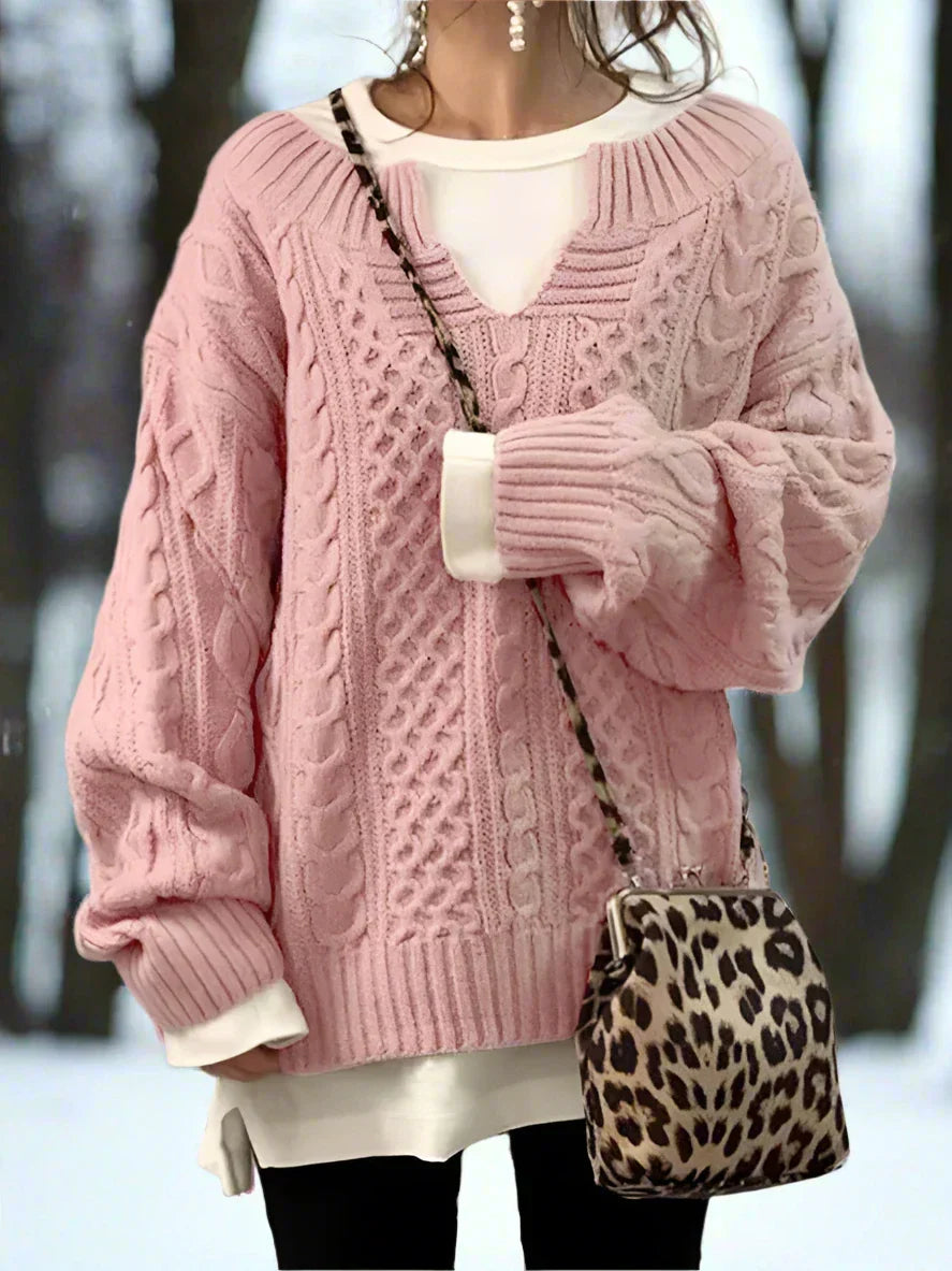 WW | Strickpullover - Oversized Kabelstrick - Weich und Warm - Lässige Passform